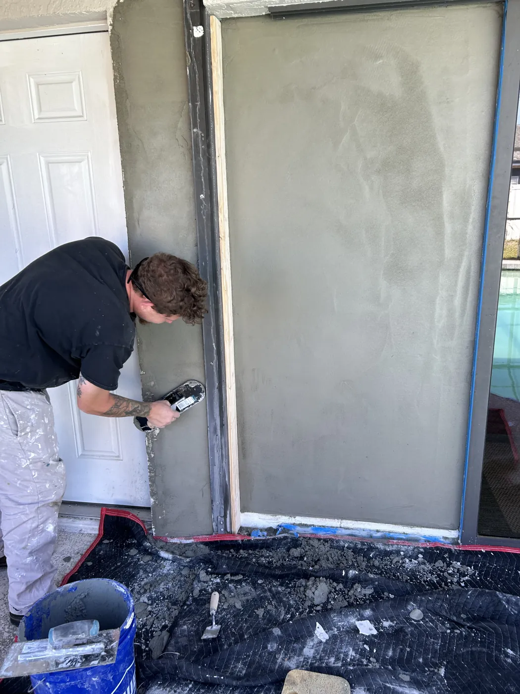 Wall preparation and skim coating before paint